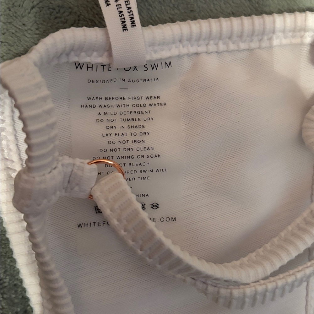 White Fox Boutique White Ribbed Bikini - Picture 5 of 11